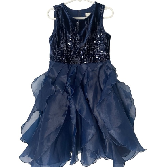 Rare Editions Other - Rare Editions Size 6 Royal Blue Sequin Dress Tulle Formal Wedding Flower Girl